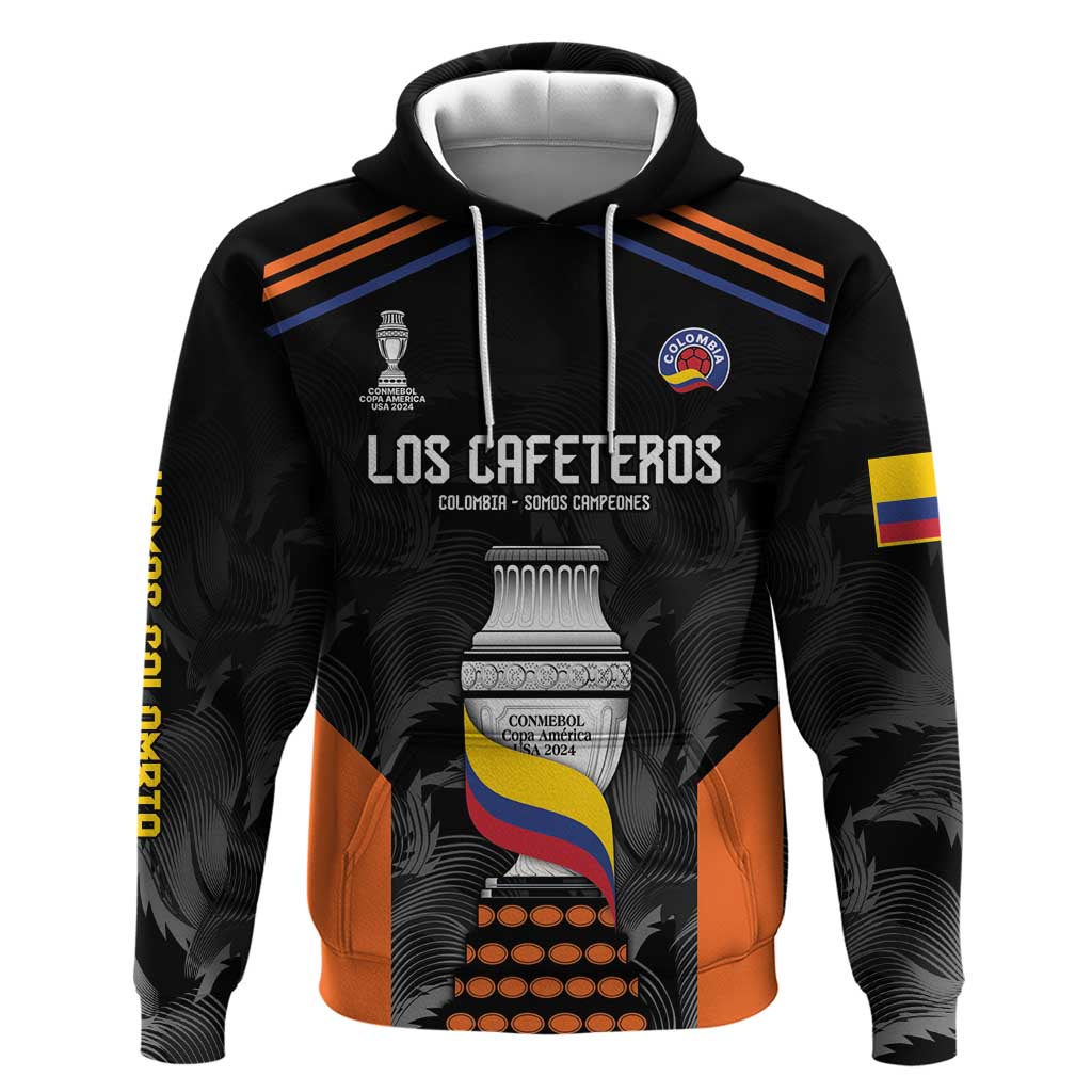 Colombia Champion Football Custom Hoodie Los Cafeteros Black Style - Wonder Print Shop