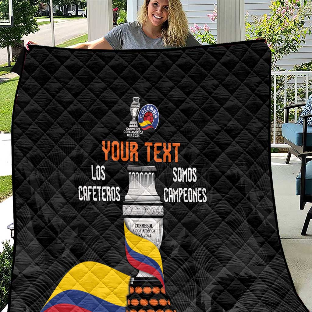 Colombia Champion Football Custom Quilt Los Cafeteros Black Style