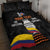 Colombia Champion Football Custom Quilt Bed Set Los Cafeteros Black Style - Wonder Print Shop