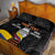 Colombia Champion Football Custom Quilt Bed Set Los Cafeteros Black Style - Wonder Print Shop