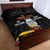 Colombia Champion Football Custom Quilt Bed Set Los Cafeteros Black Style - Wonder Print Shop