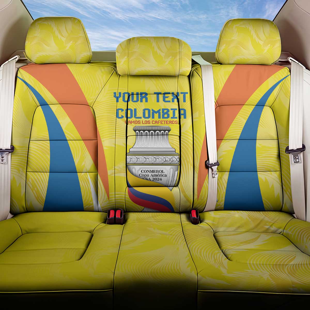 Colombia Champion Football Custom Back Car Seat Cover Los Cafeteros Somos Campeones LT9 - Wonder Print Shop