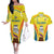 Colombia Champion Football Custom Couples Matching Off The Shoulder Long Sleeve Dress and Hawaiian Shirt Los Cafeteros Somos Campeones LT9 - Wonder Print Shop