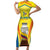 Colombia Champion Football Custom Family Matching Short Sleeve Bodycon Dress and Hawaiian Shirt Los Cafeteros Somos Campeones - Wonder Print Shop