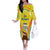 Colombia Champion Football Custom Off The Shoulder Long Sleeve Dress Los Cafeteros Somos Campeones - Wonder Print Shop