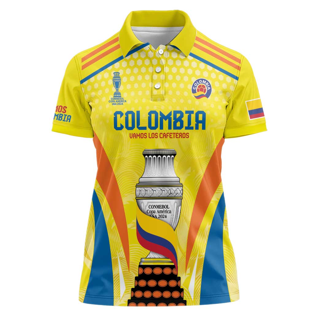 Colombia Champion Football Custom Women Polo Shirt Los Cafeteros Somos Campeones - Wonder Print Shop