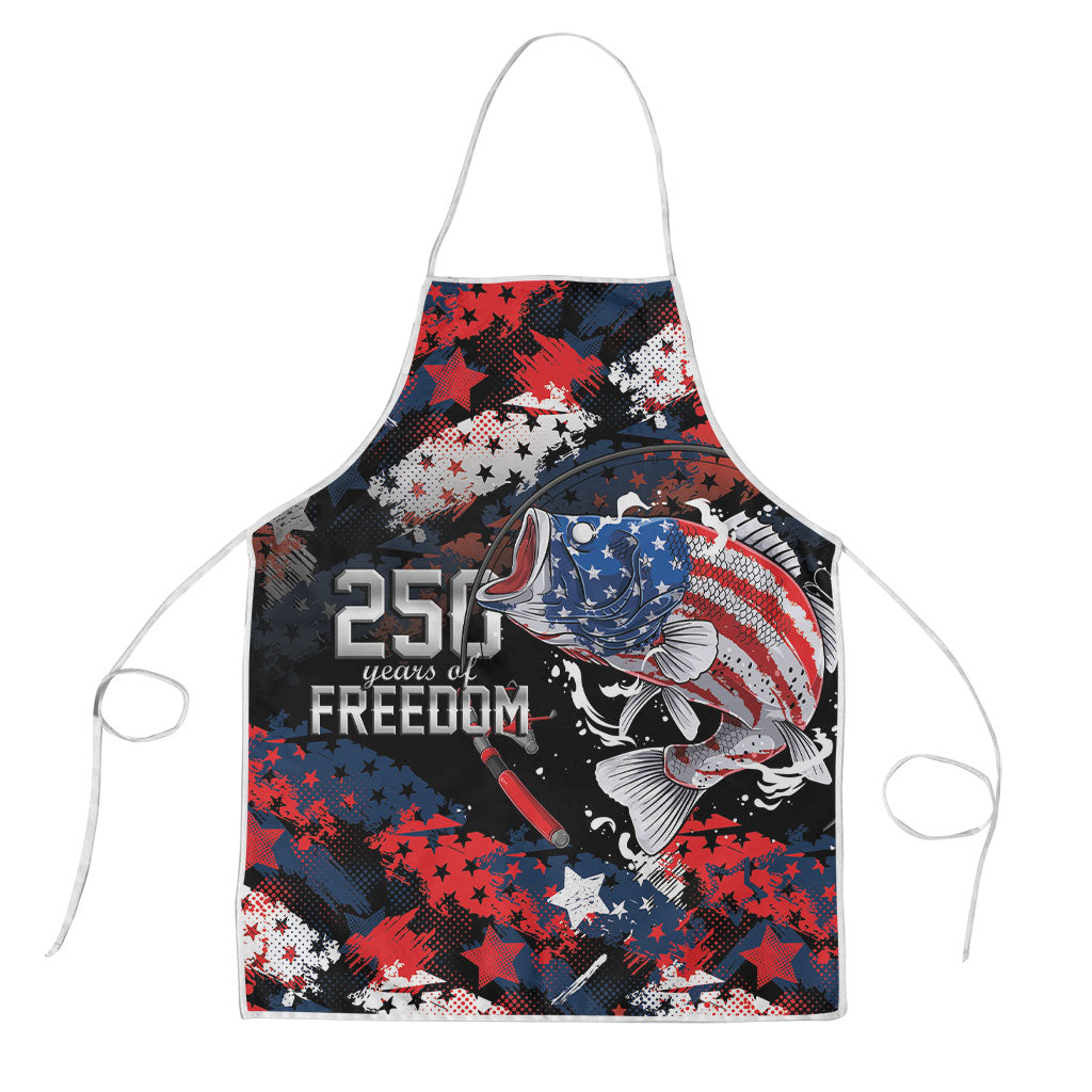 Largemouth Bass Fishing Apron America 250 Year Freedom