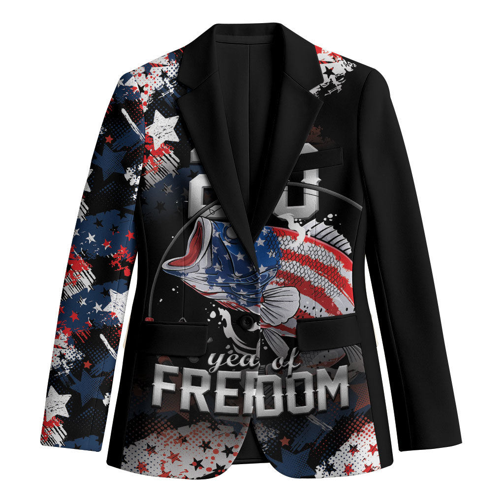 Personalized Largemouth Bass Fishing Blazer America 250 Year Freedom