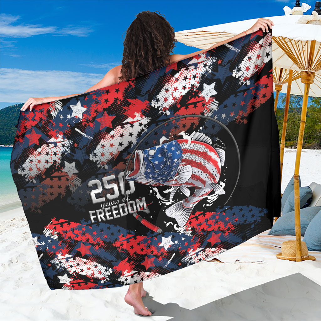 Largemouth Bass Fishing Sarong America 250 Year Freedom