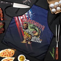 Largemouth Bass Fishing Apron American Flag