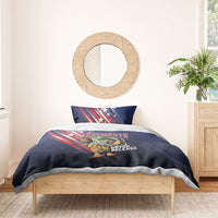 Largemouth Bass Fishing Bedding Set American Flag