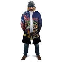 Personalized Largemouth Bass Fishing Cloak American Flag