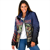 Personalized Largemouth Bass Fishing Padded Jacket American Flag