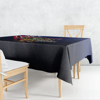 Largemouth Bass Fishing Tablecloth American Flag
