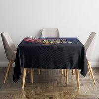 Largemouth Bass Fishing Tablecloth American Flag