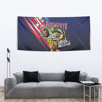 Largemouth Bass Fishing Tapestry American Flag