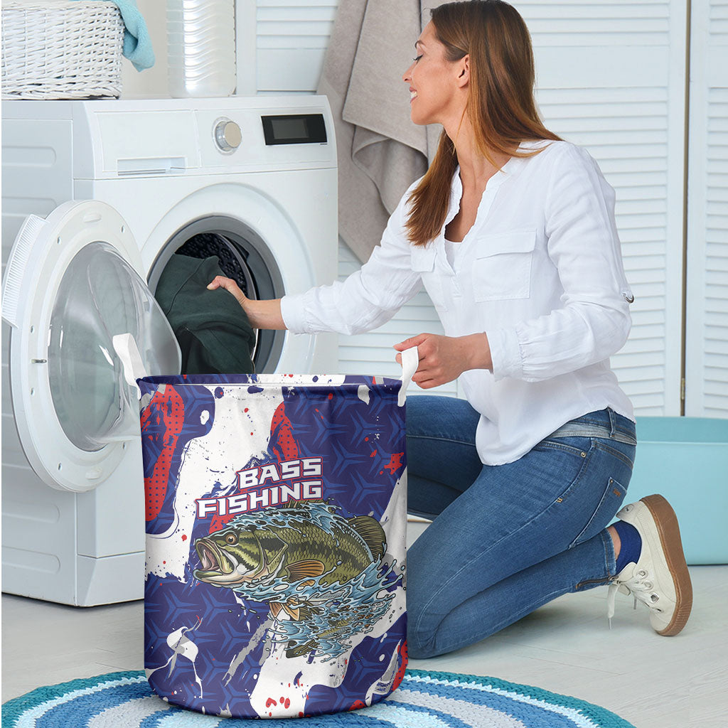 Largemouth Bass Tournament Fishing Laundry Basket