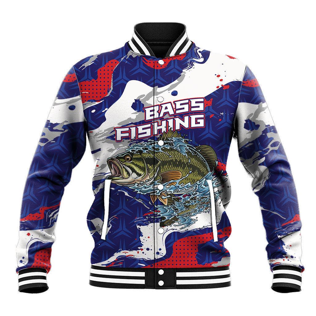 Personalized Largemouth Bass Tournament Fishing Baseball Jacket