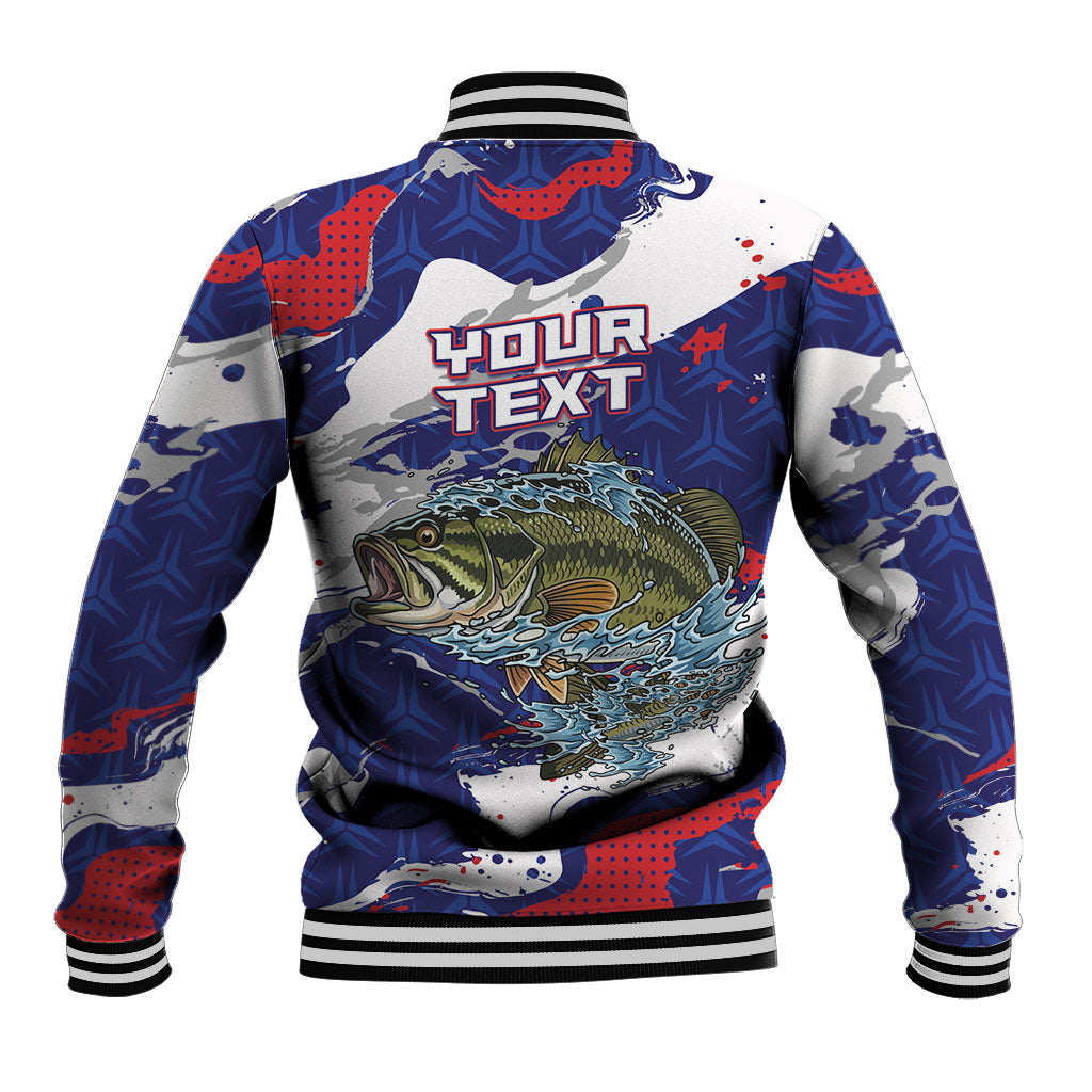 Personalized Largemouth Bass Tournament Fishing Baseball Jacket