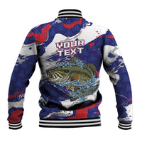 Personalized Largemouth Bass Tournament Fishing Baseball Jacket