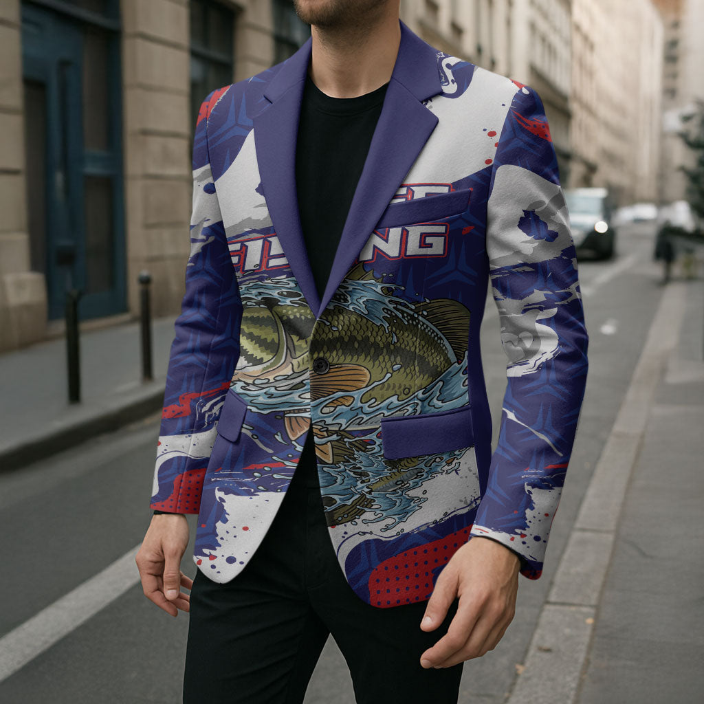 Personalized Largemouth Bass Tournament Fishing Blazer