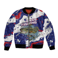 Personalized Largemouth Bass Tournament Fishing Bomber Jacket