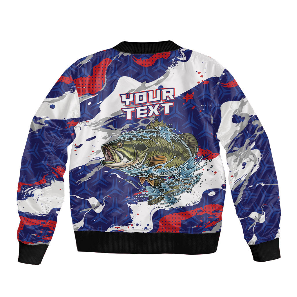 Personalized Largemouth Bass Tournament Fishing Bomber Jacket