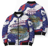 Personalized Largemouth Bass Tournament Fishing Bomber Puffer Jacket