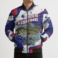 Personalized Largemouth Bass Tournament Fishing Bomber Puffer Jacket