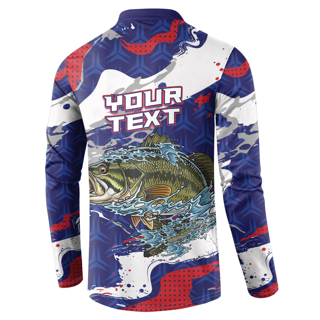 Personalized Largemouth Bass Tournament Fishing Button Sweatshirt