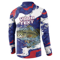 Personalized Largemouth Bass Tournament Fishing Button Sweatshirt