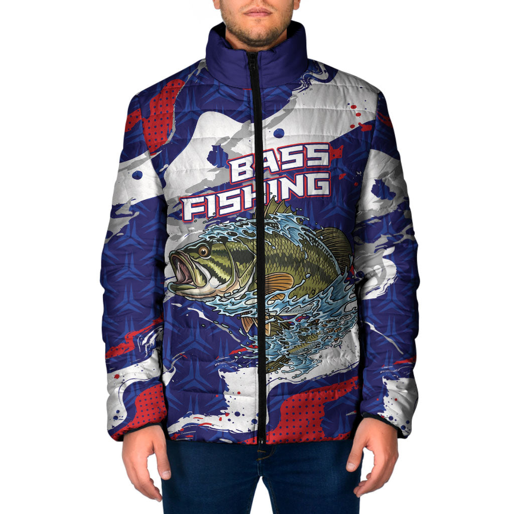 Personalized Largemouth Bass Tournament Fishing Padded Jacket