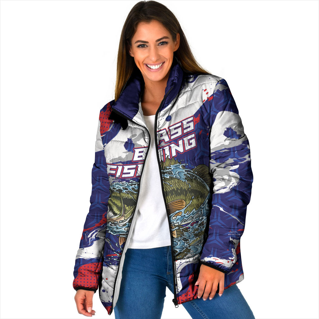 Personalized Largemouth Bass Tournament Fishing Padded Jacket
