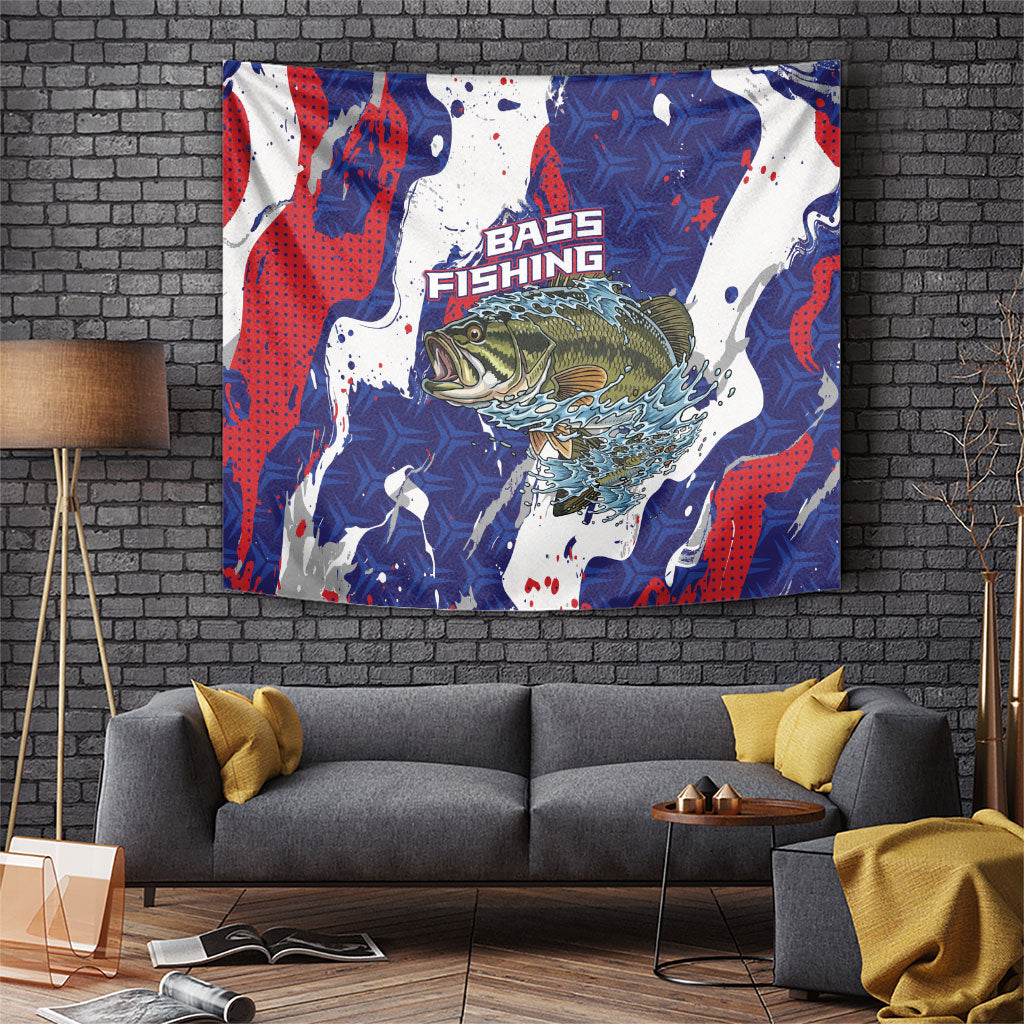 Largemouth Bass Tournament Fishing Tapestry