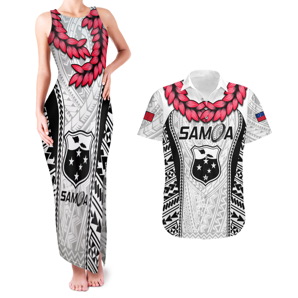 Samoa Rugby Couples Matching Tank Maxi Dress and Hawaiian Shirt Go Champions World Cup 2023 Polynesian Unique LT9 - Wonder Print Shop