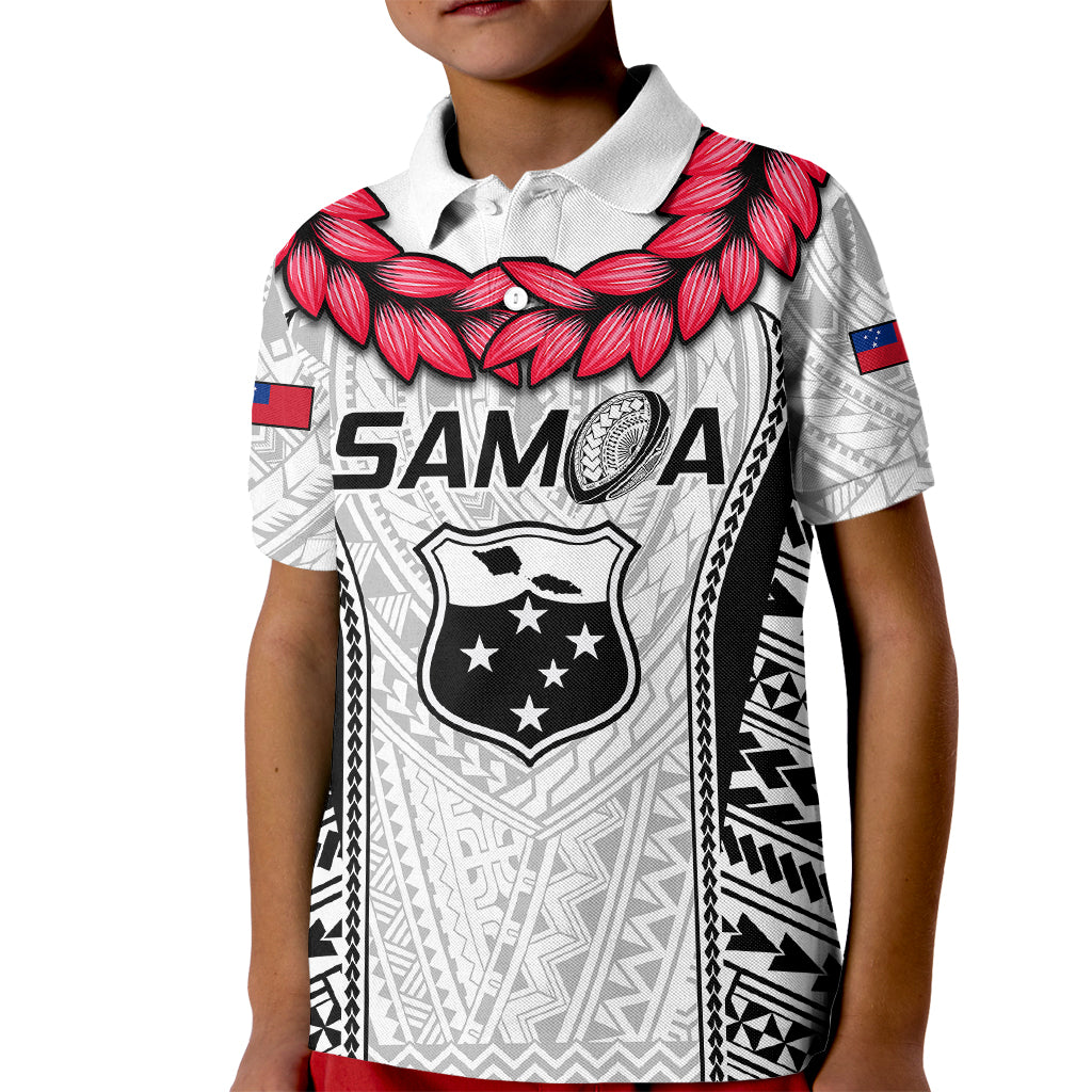 Samoa Rugby Kid Polo Shirt Go Champions World Cup 2023 Polynesian Unique - Wonder Print Shop