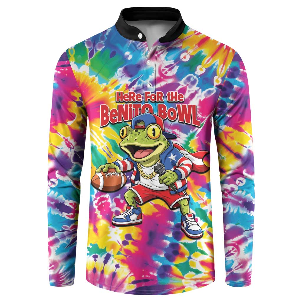 Funny Benito Coqui Frog Button Sweatshirt Puerto Rican Coquí Football