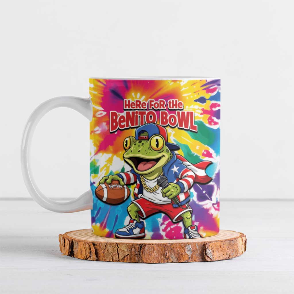 Funny Benito Coqui Frog Ceramic Mug Puerto Rican Coquí Football