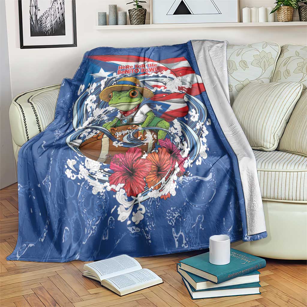 Puerto Rican Coquí Football Blanket Here For The Benito Bowl