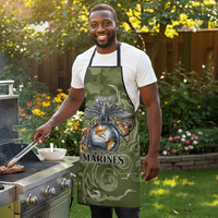 Montford Point Marines Apron Flame Fire Military Green Camo