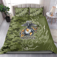Montford Point Marines Bedding Set Flame Fire Military Green Camo