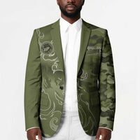 Montford Point Marines Blazer Flame Fire Military Green Camo