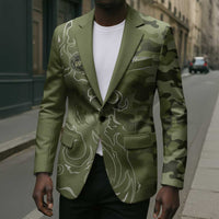 Montford Point Marines Blazer Flame Fire Military Green Camo