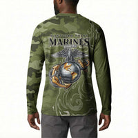 Montford Point Marines Button Sweatshirt Flame Fire Military Green Camo