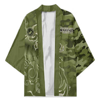 Montford Point Marines Kimono Flame Fire Military Green Camo