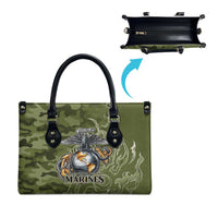 Montford Point Marines Leather Bag Flame Fire Military Green Camo