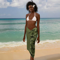 Montford Point Marines Sarong Flame Fire Military Green Camo