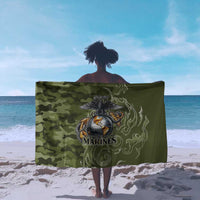 Montford Point Marines Sarong Flame Fire Military Green Camo