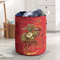 Montford Point Marines Laundry Basket Flame Fire Military Red Camo