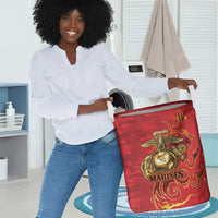 Montford Point Marines Laundry Basket Flame Fire Military Red Camo
